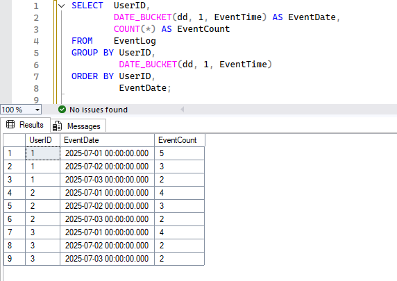 DATE_BUCKET 関数の使い方 4