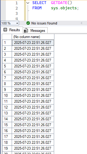 GETDATE 関数と SYSDATETIME 関数の違い 2