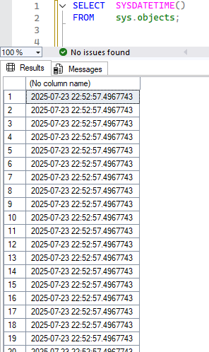 GETDATE 関数と SYSDATETIME 関数の違い 4