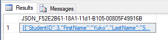 T-SQL でクエリの結果を JSON 文字列に変換する 4