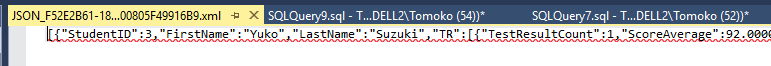T-SQL でクエリの結果を JSON 文字列に変換する 5