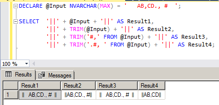 SQL Server 2017 新機能 - TRIM 関数 1